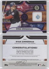 2022 Topps Tribute Stamp of Approval Relics Purple /50 Ryan Zimmerman #SOA-RZ