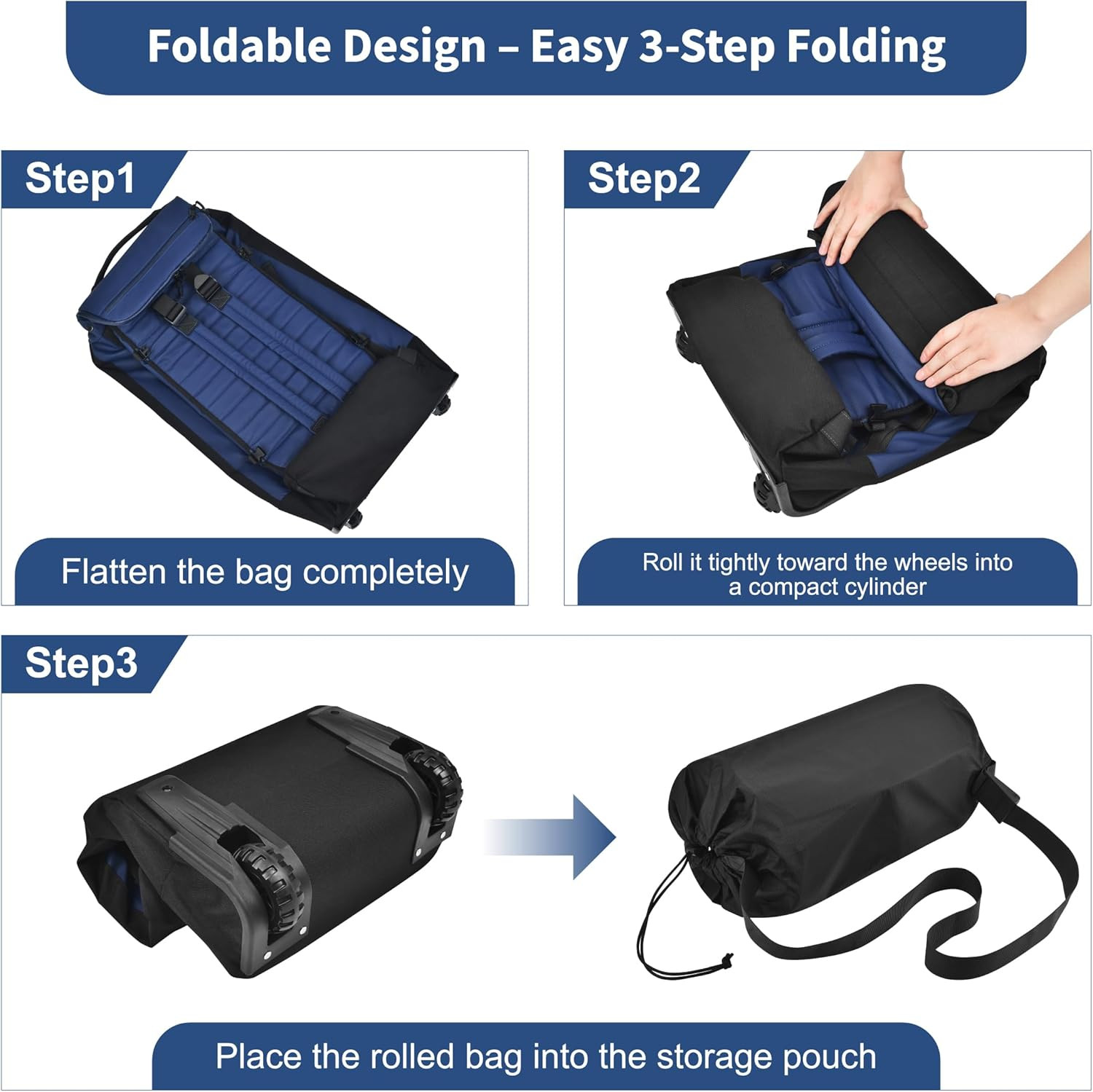 Extra Large 86L Waterproof Rolling Duffel Backpack with Shoe Pocket