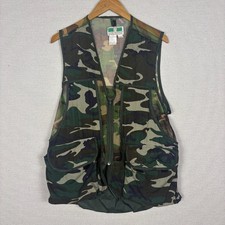 Vintage Game Winner Hunting Vest Mens M Upland Fowl Game Camouflage Camo Mesh