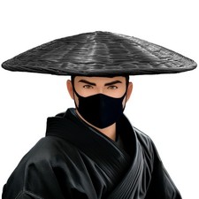 Handmade Bamboo Sun Hat Traditional Conical Hat for Samurai Swordsman, Ja...