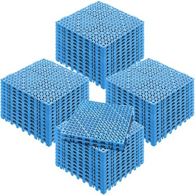 Uimoso Interlocking Drainage Floor Mat 12''x 12'' PVC Non-Slip Floor Tiles 50 Pack