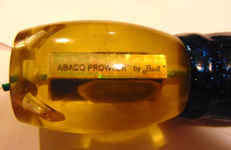 Señuelo de pesca a chorro vintage Black Bart Ábaco Prowler 15" arrastre atún marlín Mahi Foto 4 de 4