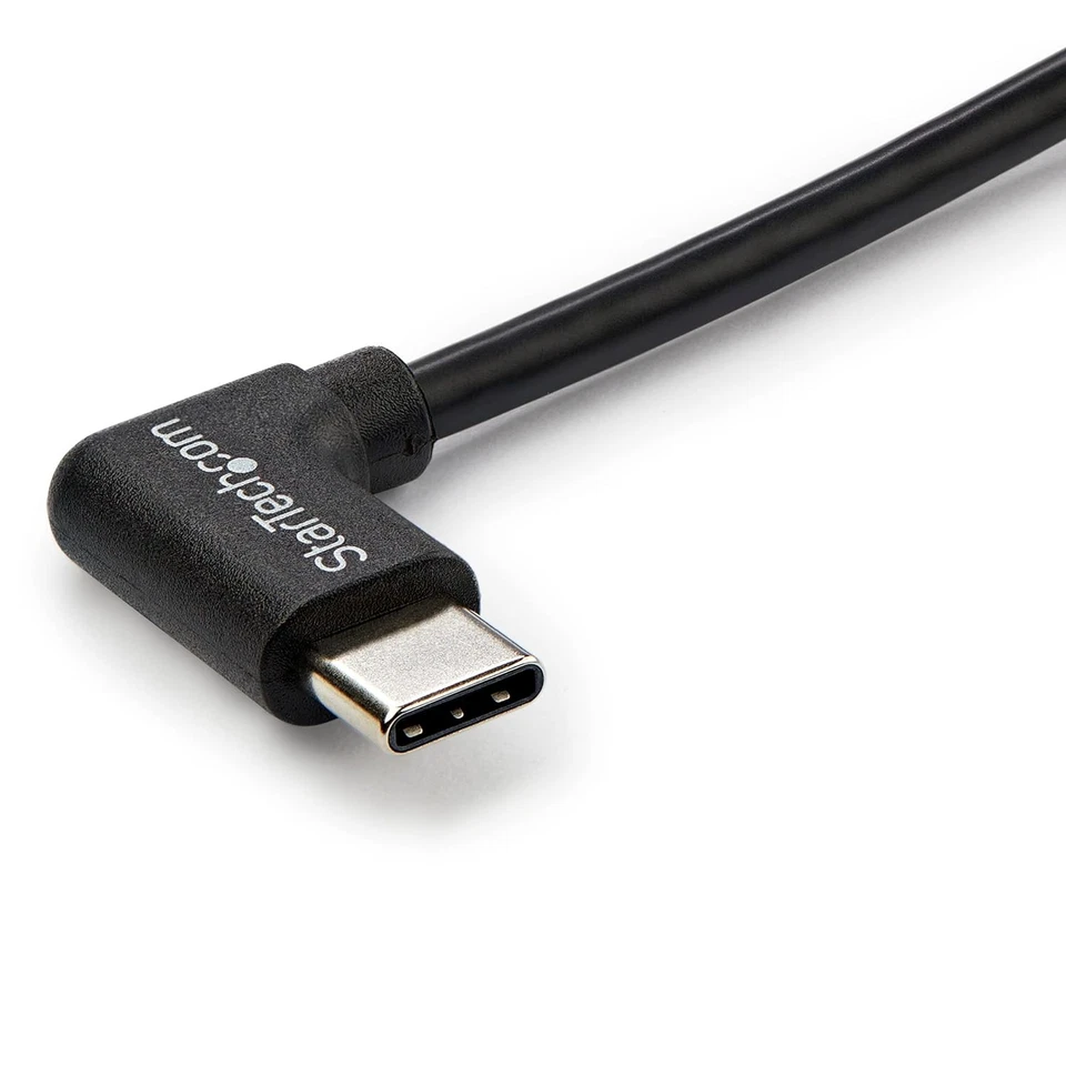StarTech.com Cable de 1m USB-C a USB-C Acodado a la Derecha - Cable USB Tipo C e - Imagen 2 de 4