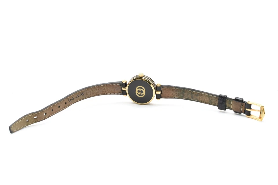 Vintage [N MINT] GUCCI 2040L White Gold Black Ladies Quartz Watch from JAPAN - Image 4 of 4