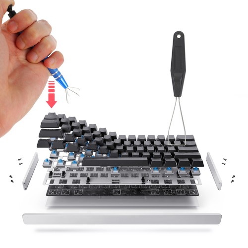 Outil De Suppression Keycap Extracteur Capuchon Clé Dissolvant Touche Clavier - Photo 7/12