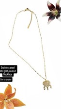 Stainless Steel 18 K Gold Pleated Necklace for Women Jewelry Gift for Women New