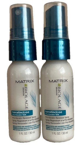 2X MATRIX BIOLAGE KERATINDOSE PRO-KERATIN RENEWAL SPRAY 1 OZ / 30 ML TRAVEL SIZE