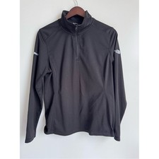 The North Face Womens Tech Glacier 1/4 Zip Fleece Pullover Black Women Medium