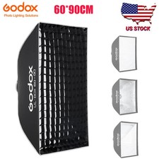 Godox 60 90CM Strip Bowens Mount Softbox Foldable SoftBox with Grid 24  x35  