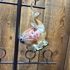 NEW POTTERY BARN 12 DAYS OF CHRISTMAS MERCURY ORNAMENT  GOOSE 6  DISCONTINUED