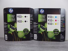 HP 932-XL 2 Black Ink Cartridges & 933 XL Color Combo Pack Exp. 2016 New Sealed