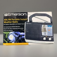 Emerson Portable Instant Weather Clock AM/FM Radio AC/Battery Operation RP6251