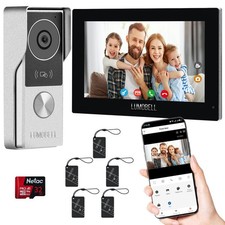 2-Wired video intercom system,Video Doorbell Camera with Monitor, 1080P 7-inc...