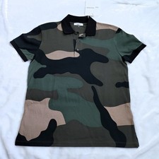 Valentino Green Camouflage Cotton Polo Shirt  Size S  MSRP 750  NWT