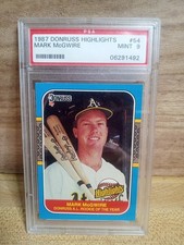 1987 Donruss Highlights Mark McGwire #54 PSA 9 Rookie RC  OLD PSA Label