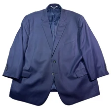 navy blue Jos A Bank Traveler blazer jacket sport suit coat tailored fit 56S