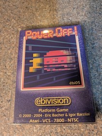 Atari 2600 Extremely Rare Homebrew 2004 Power Off Ebivision CIB Complete