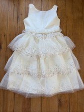 Wow NWOT, Janie And Jack Formal Tulle Ivory Dress, Sz 12