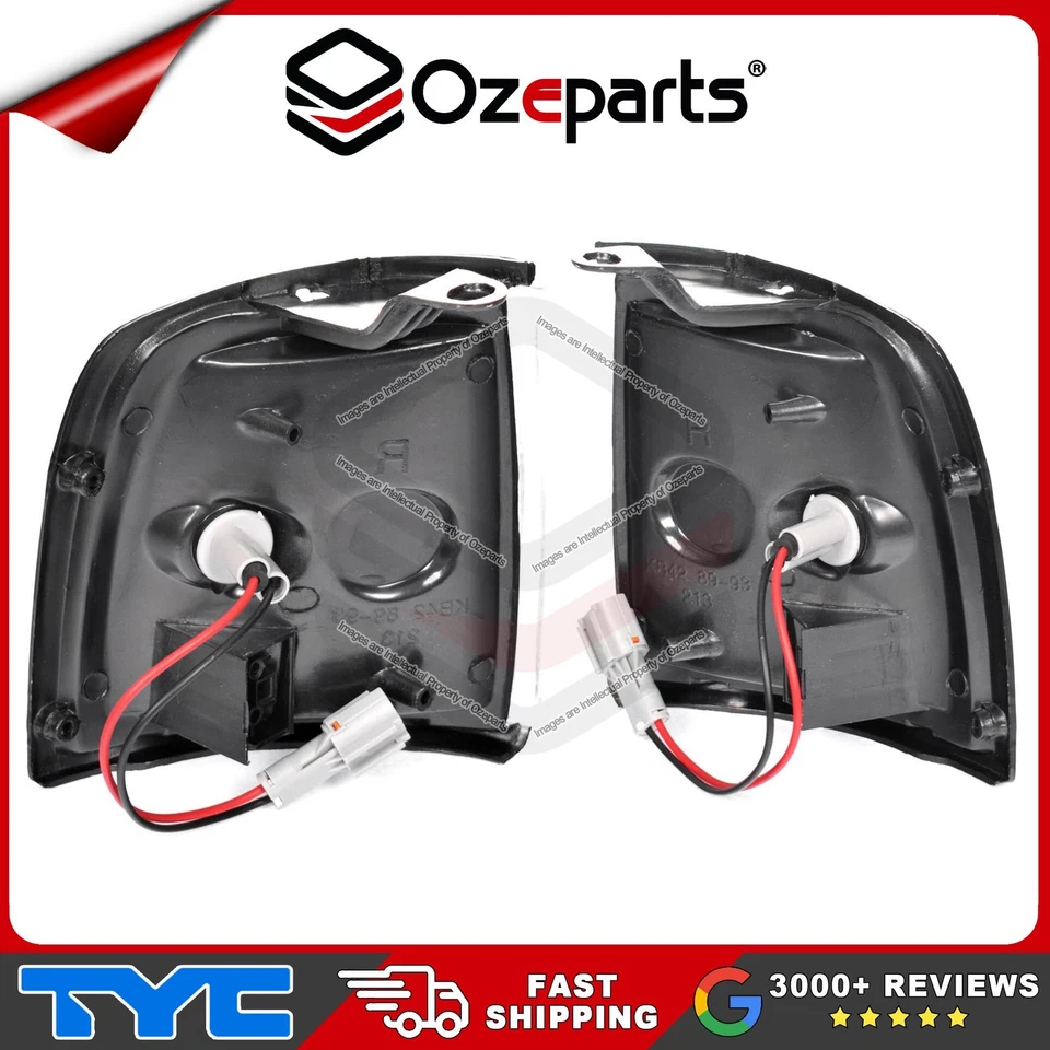 Set / Pair LH+RH Corner Light Park Lamp (Black) For Holden Rodeo TF Ute 91~97 - image 2 of 4