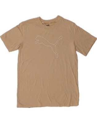 Puma Herren Grafik T-Shirt Oberteil Medium Beige Baumwolle BW03