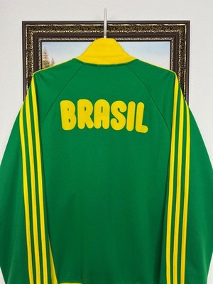 Vintage Adidas Originals Brazil Football Jacket Soccer World Cup