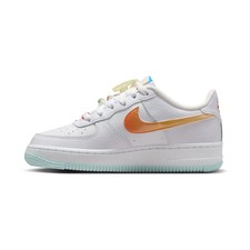 BOYS GRADE SCHOOL NIKE AIR FORCE 1 LV8 WHITE/GLACIER BLUE IB8890-191-SIZE 4