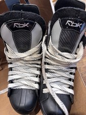 Reebok 8K Senior Ice Hockey Skates UK 10.5 Black/White Stiff Lace-Up