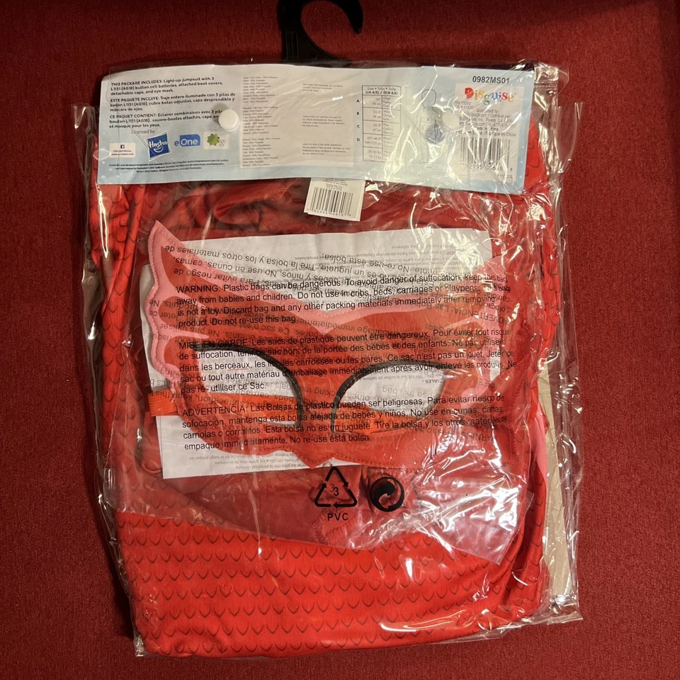 Disfraz PJ Máscaras Traje Owlette L 4 - 6 Luces Disfraz Halloween Niños Jóvenes Foto 2 de 4