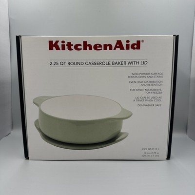 KitchenAid Stoneware Casserole Dish 2.25 Quart With The Lid - Pistachio