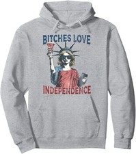 Retro Love America Independence Funny 4th Of July Unisex Hooded Sweatshirt