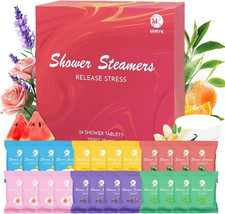 Shower Steamers Aromatherapy Birthday Gifts for Women, 24Pcs Shower Bombs with N