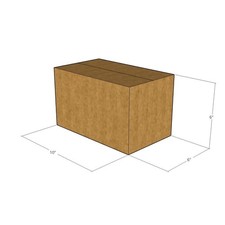 125 10x6x6 Kraft Brown Corrugated Shipping Boxes 32 ECT Single-Wall New