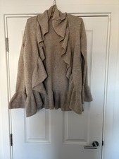 SHEIN beige gerippter Pullover mit Rüschensa...