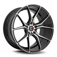 20x8.510 Curva C42 Gloss Black Machined Custom Drilled Staggered Set Of 4 20x8.510 Curva C42 Gloss Black Machined Custom Drilled Staggered Set Of 4