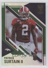 2021 Panini Donruss Elite Rookies Variations Green Patrick Surtain II #195 qp4