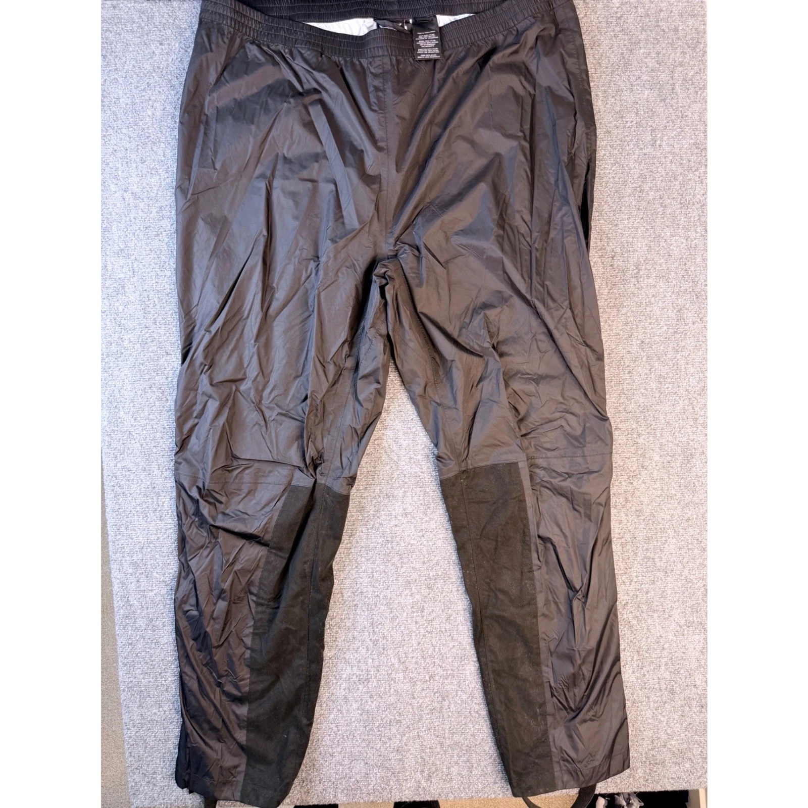 Harley Davidson Pants 2XL Black Nylon Rain Windbreaker Reflective Biker Mens Vtg