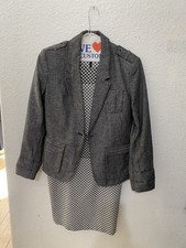 Mujer Calvin Klein 2PC Vestido Traje Gris Blazer 4 Gris Vestido 6P