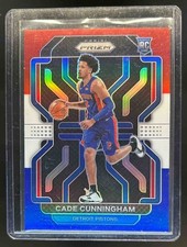 2021-22 Panini Prizm Cade Cunningham RC Red White and Blue Rookie #282 Pistons