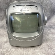 Premier mini portable B W TV, vintage silver TV and radio receiver, picnic TV