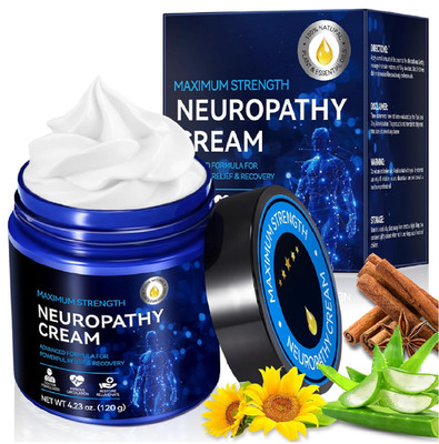 Neuropathy Cream Extra Strength Nerve Relief Cream for Feet, Legs, Neck, Back, H