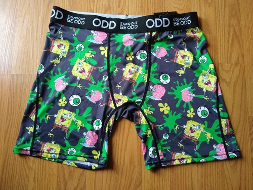 STAND OUT BE ODD L Large Men's Boxer Brief SpongeBob Square Pants Underwear NEW