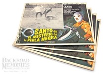 Lot of 1976 "Santo en el Misterio de la Perla Negra" 16x12 Lobby Cards (4), JJO