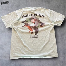 M.R. Ducks Shirt Mens Extra Large Pocket Graphic Ocean City Maryland Made in USA