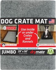 Drymate Dog Crate Mat Liner, Absorbs Urine, Waterproof, Non-Slip, Washable Pu...