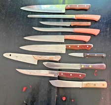 Japanese Stainless & Wood Knives ~ Full Tang ~ MAC Maxam Flint Kutmaster Russell