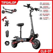 Folding Electric Scooter for Adult 6000W Dual Motor 50MPH 60V 38AH Fast Escooter