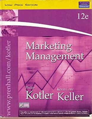 Pearson Marketing Management Low Price Edition 12e