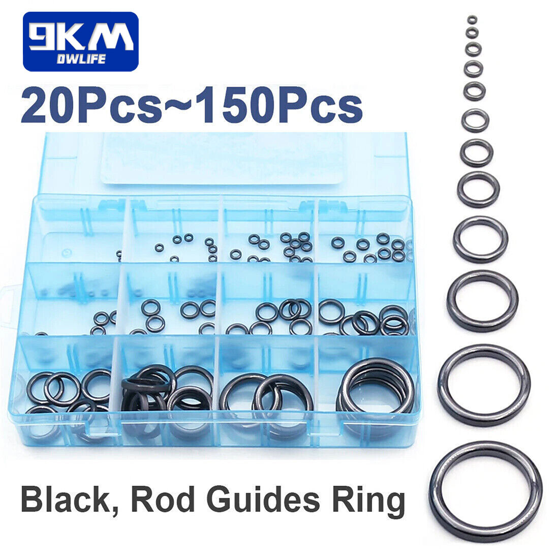 9KM Fishing Rod Ceramic Guide Ring Fishing Rod Repair Kit Rod Building  Repair