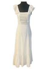 Sample Vintage Spell & the Gypsy Woodstock Maxi Dress White Sz 8 (US S)