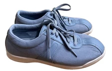 Easy Spirit Esconcue7 Size 8.5 Lace Up Sneakers Blue Comfort Fabric Faux Leather